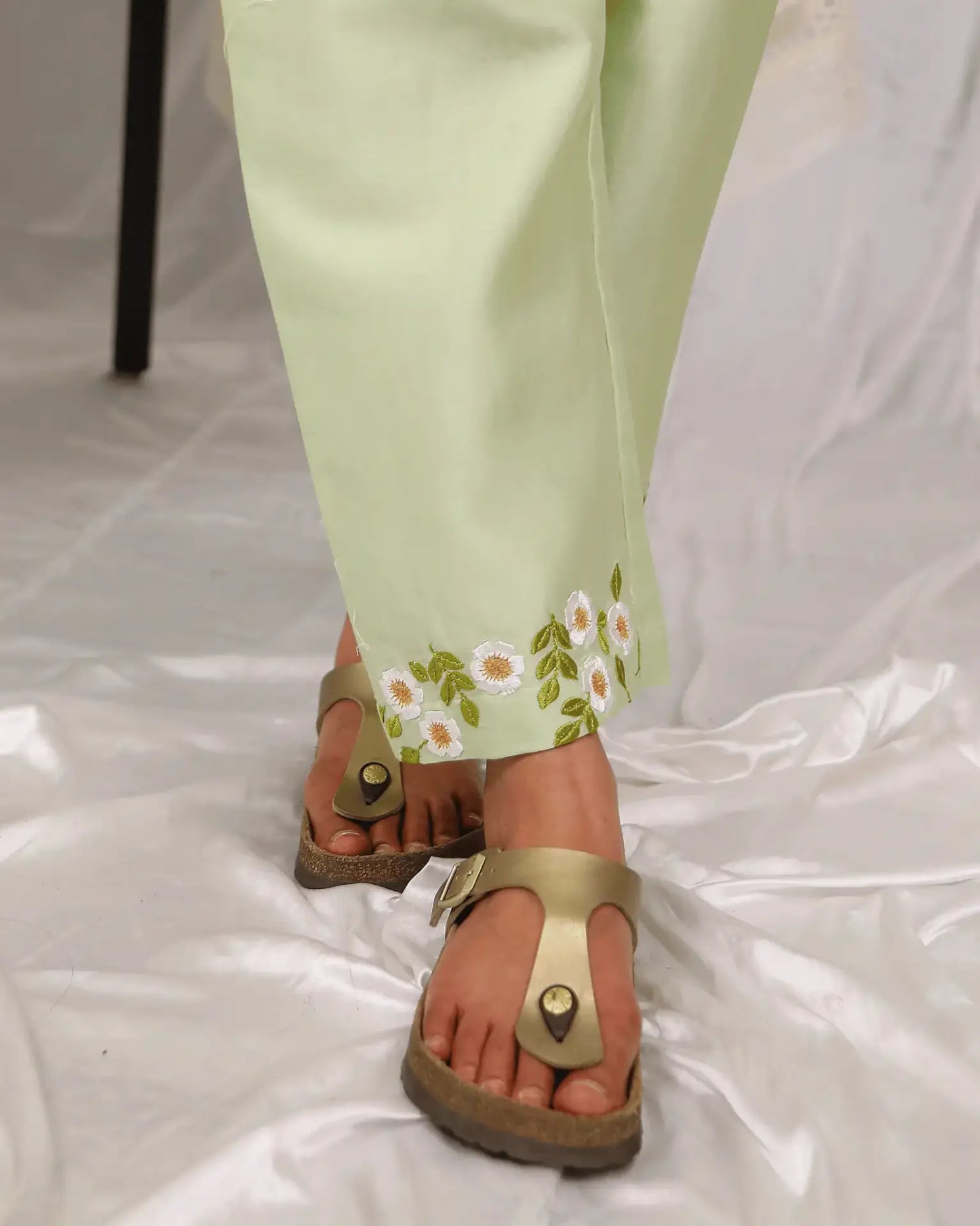 Green Floral Chanderi Co Ord Set - wearendlessbloom