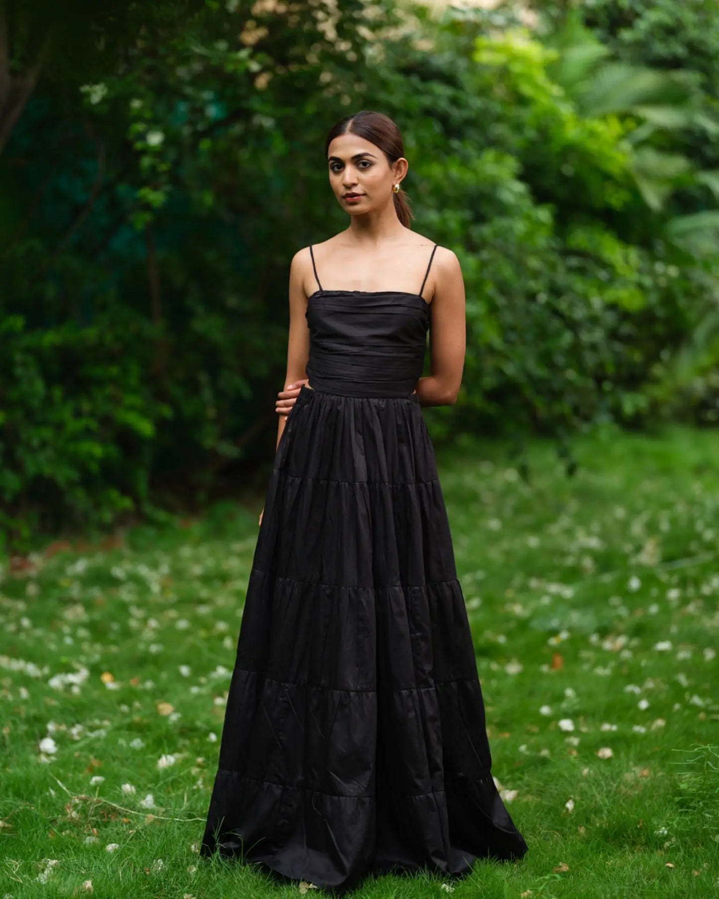 Black Backless Layered Dress - wearendlessbloom