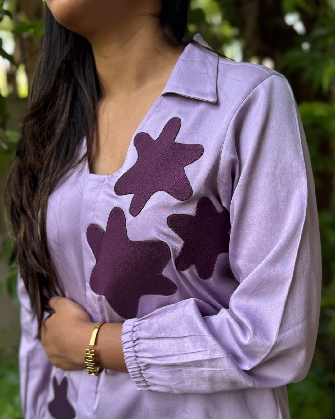 Lavender Cotton Patch Shirt - wearendlessbloom