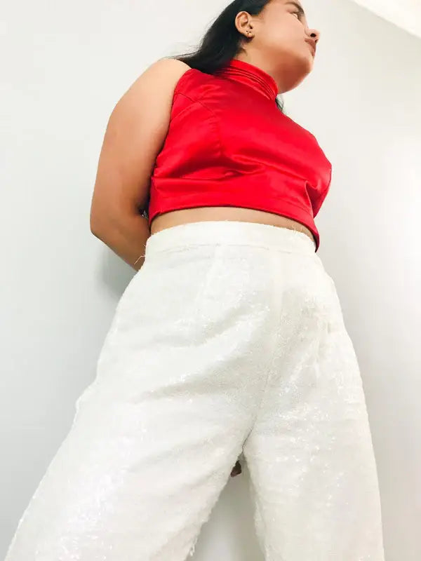 Sequined Straight Pants - wearendlessbloom