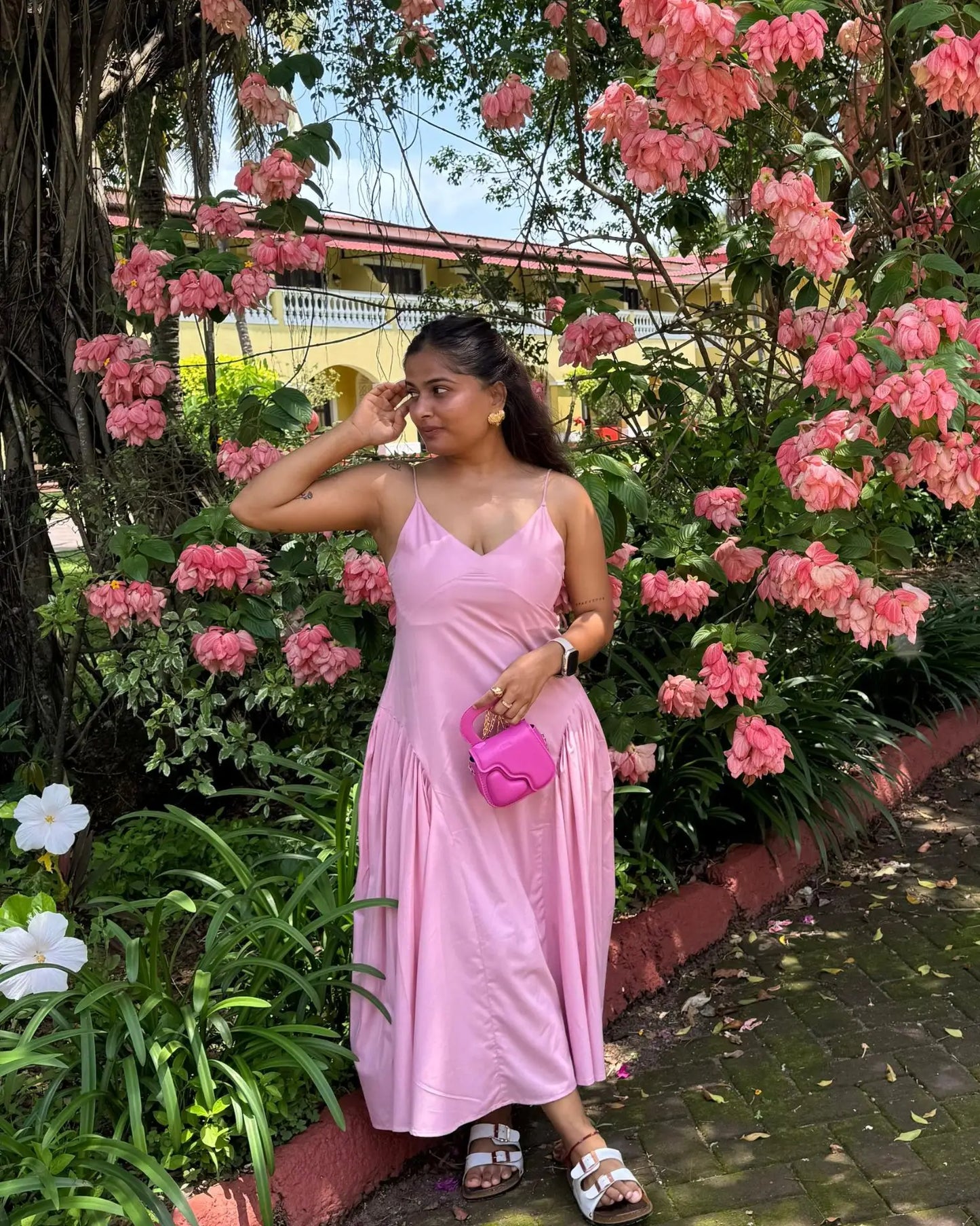 Baby Pink Cotton Maxi Dress - wearendlessbloom