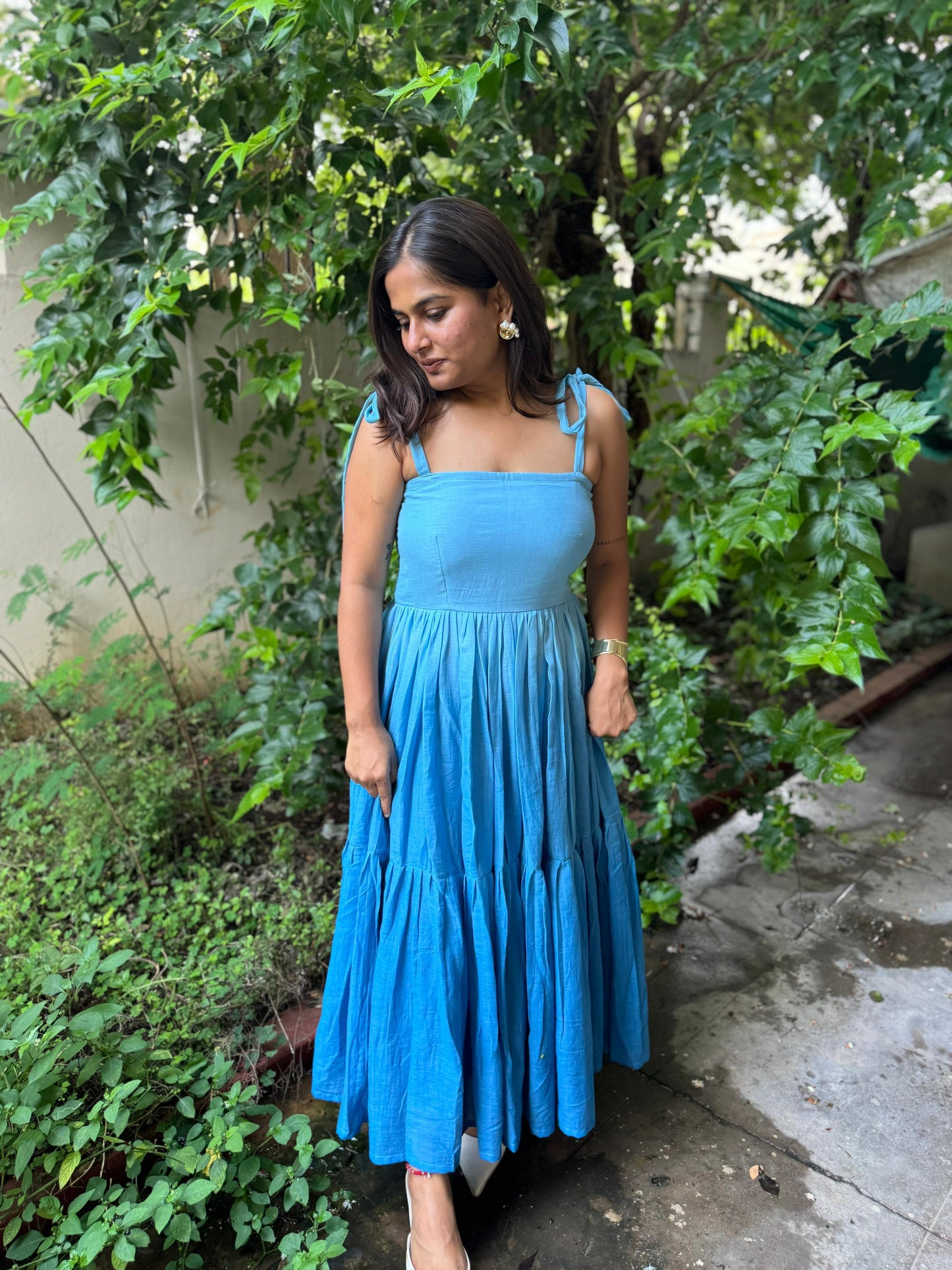 Blue shaded blush dress - wearendlessbloom
