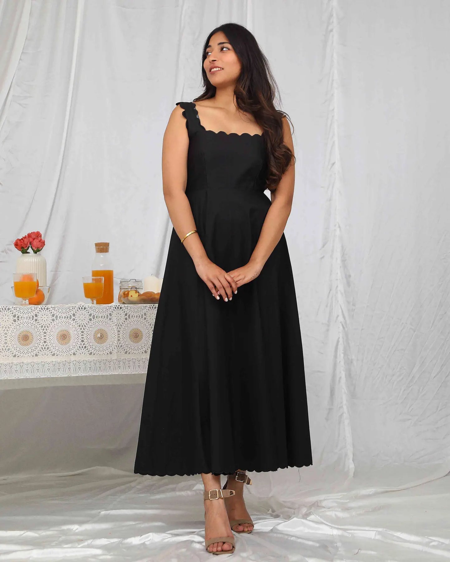 Flared Stylish Mirabelle Black Dress - wearendlessbloom
