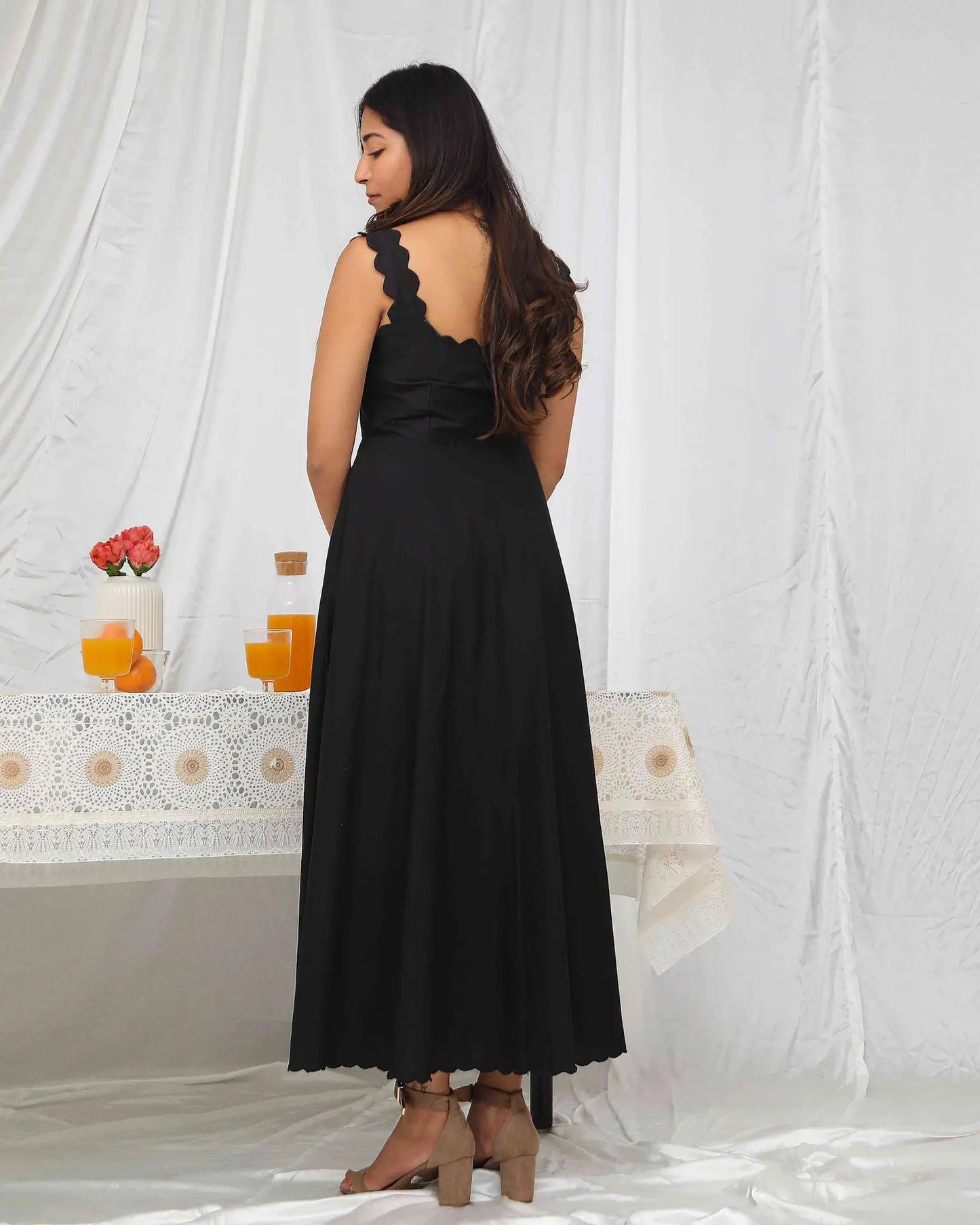 Flared Stylish Mirabelle Black Dress - wearendlessbloom