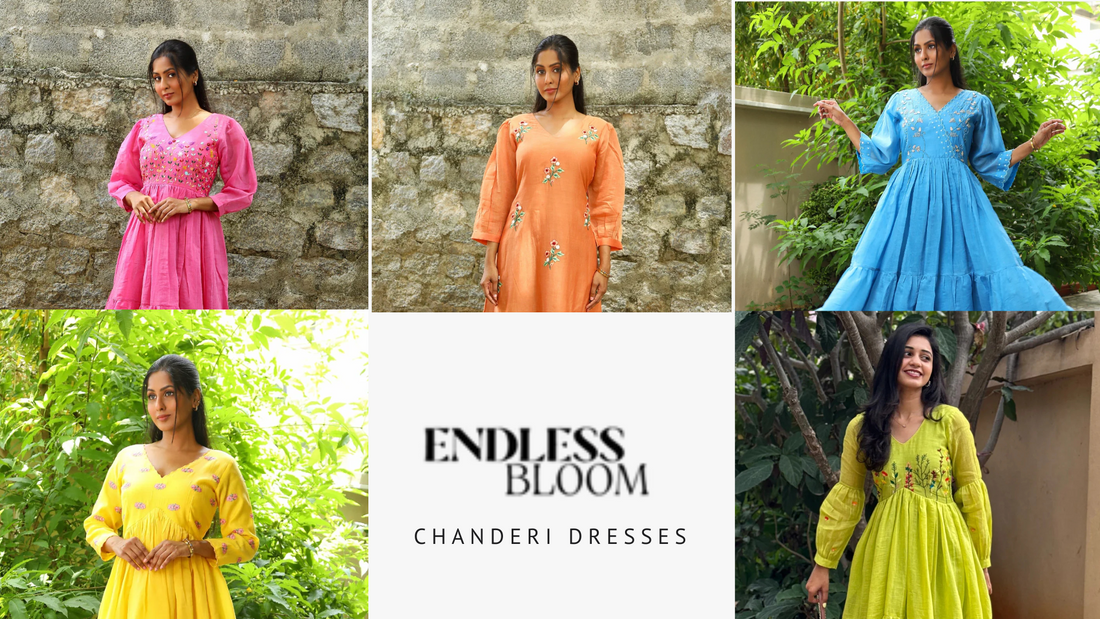 Chanderi Dresses for Every Occasion: Endless Bloom’s Hand-Embroidered Collection