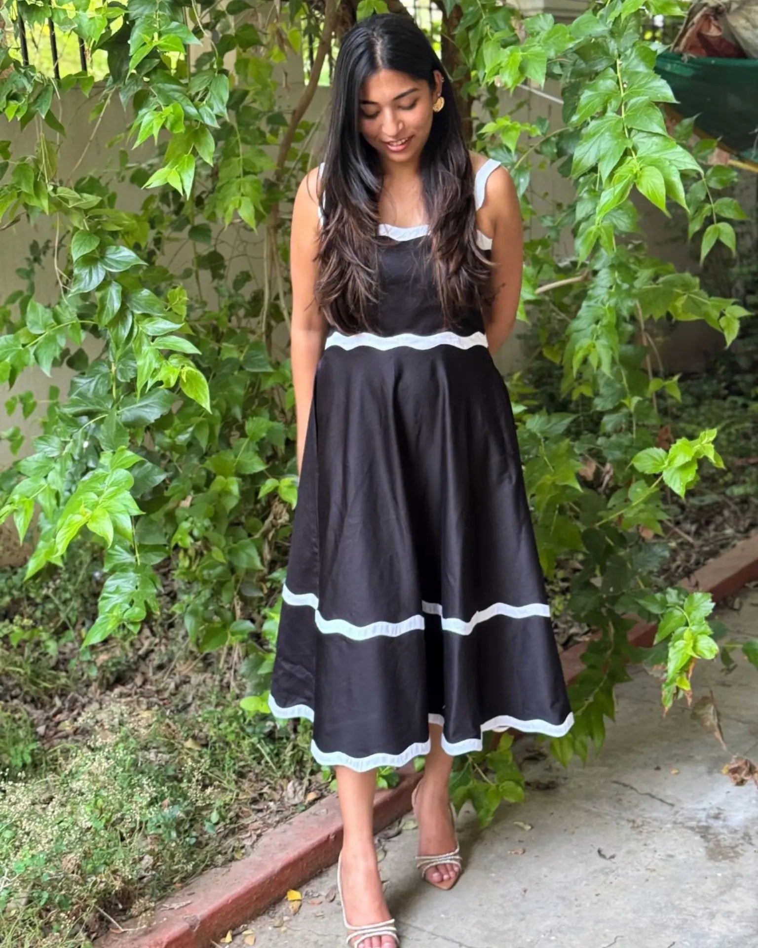 Black Flared Cotton Dress - wearendlessbloom