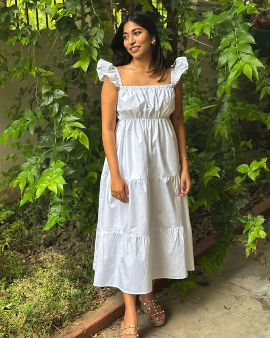 White Cotton Dress - wearendlessbloom