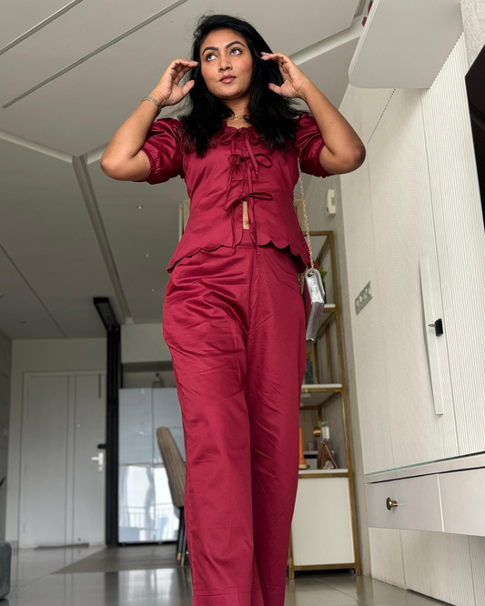 Maroon Cord Set - wearendlessbloom