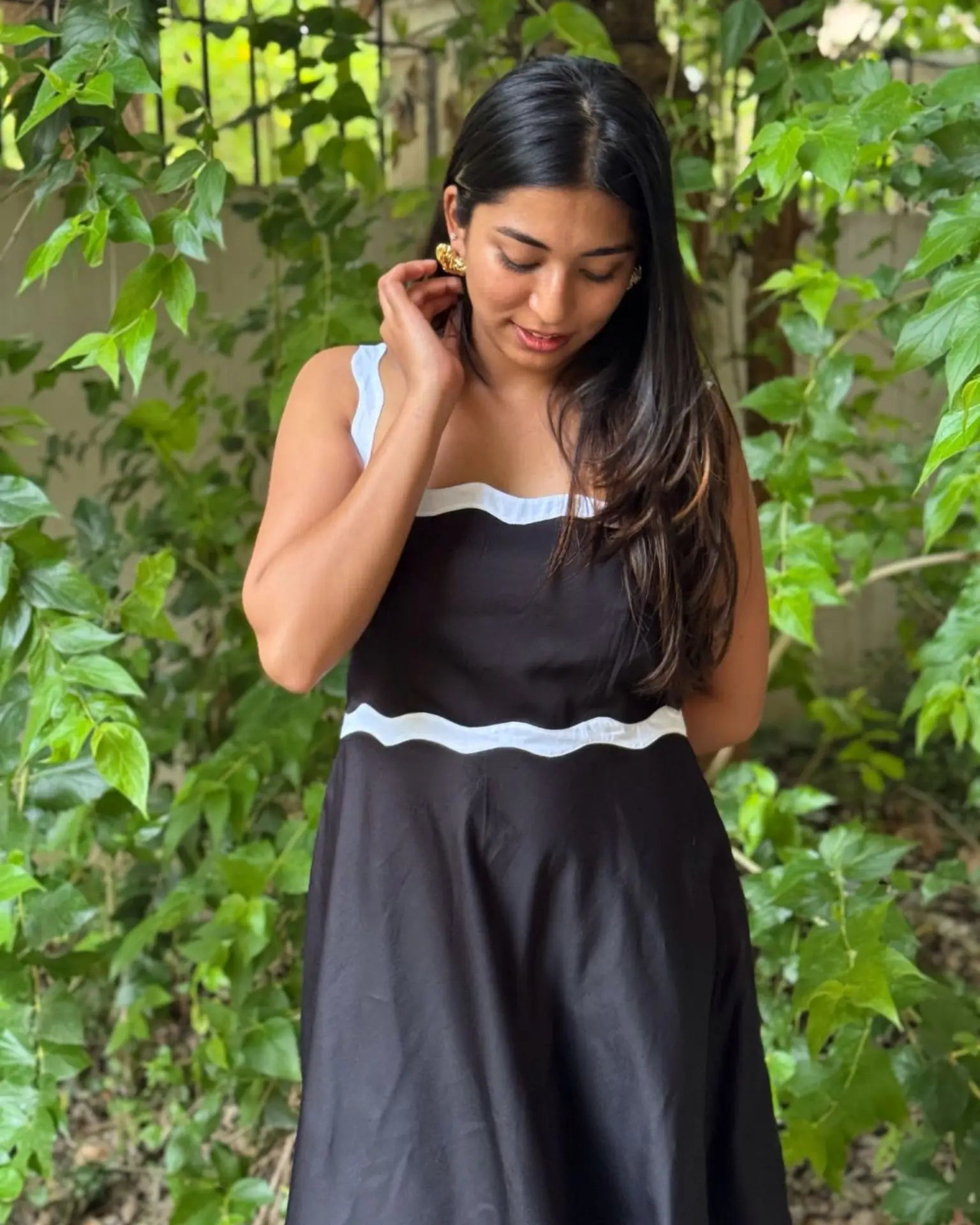 Black Flared Cotton Dress - wearendlessbloom