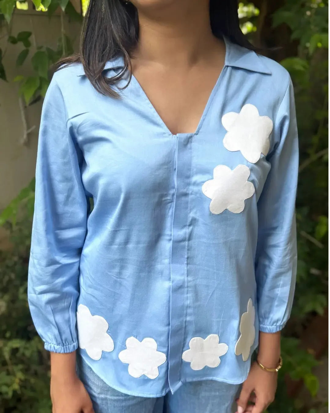 Blue Cotton Cloud Shirt - wearendlessbloom