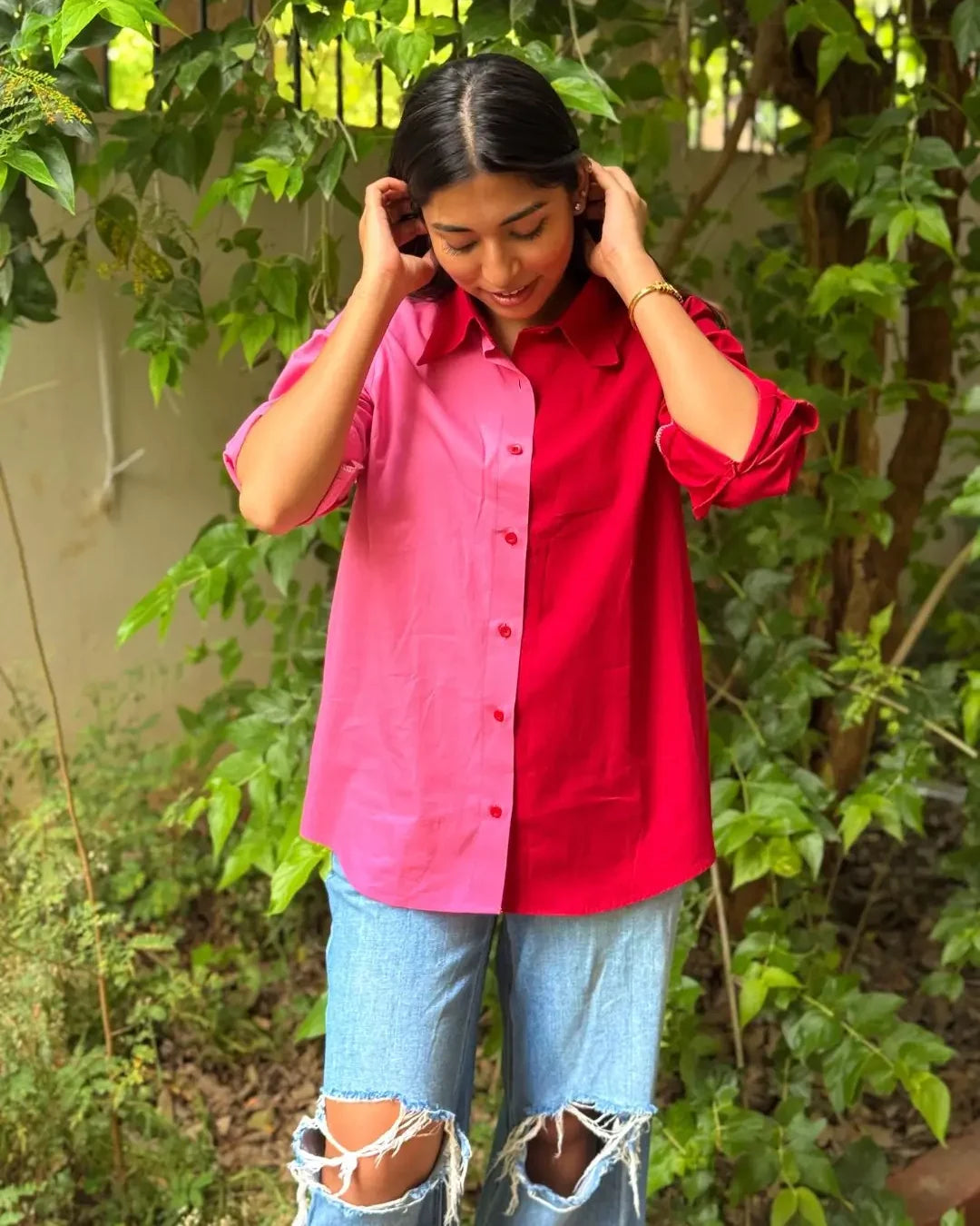 Dual Shade Cotton Shirt - wearendlessbloom