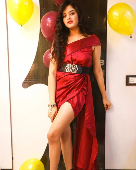 Scarlet Satin Dress - wearendlessbloom