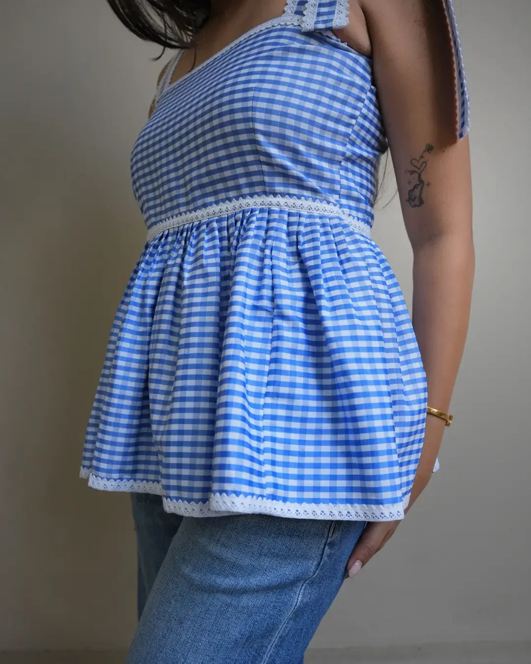 Checks Peplum Top - wearendlessbloom