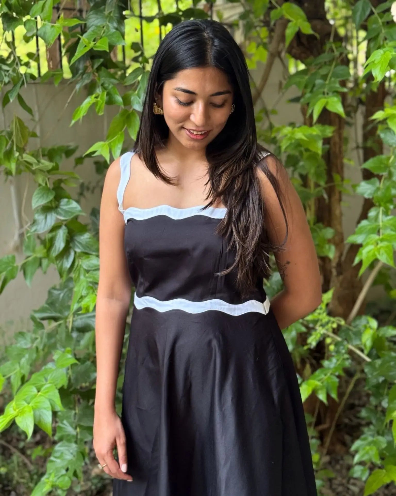 Black Flared Cotton Dress - wearendlessbloom