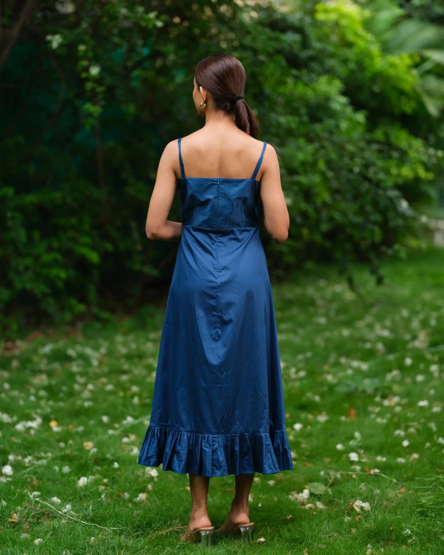 Cotton A-Line Blue Dress - wearendlessbloom