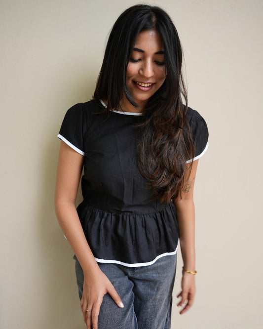 Black Peplum Top - wearendlessbloom