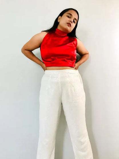 Sequined Straight Pants - wearendlessbloom