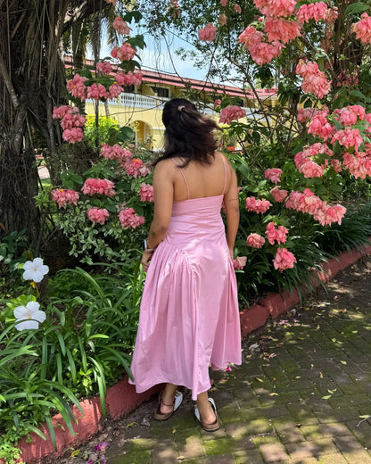 Baby Pink Cotton Maxi Dress - wearendlessbloom
