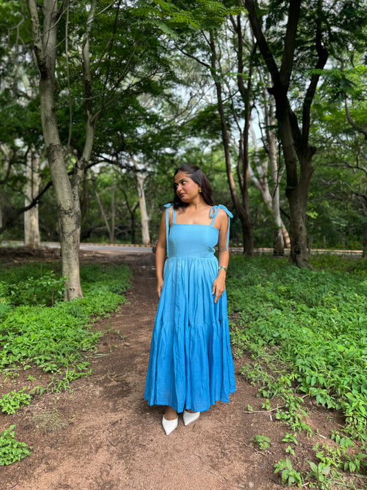 Blue shaded blush dress - wearendlessbloom