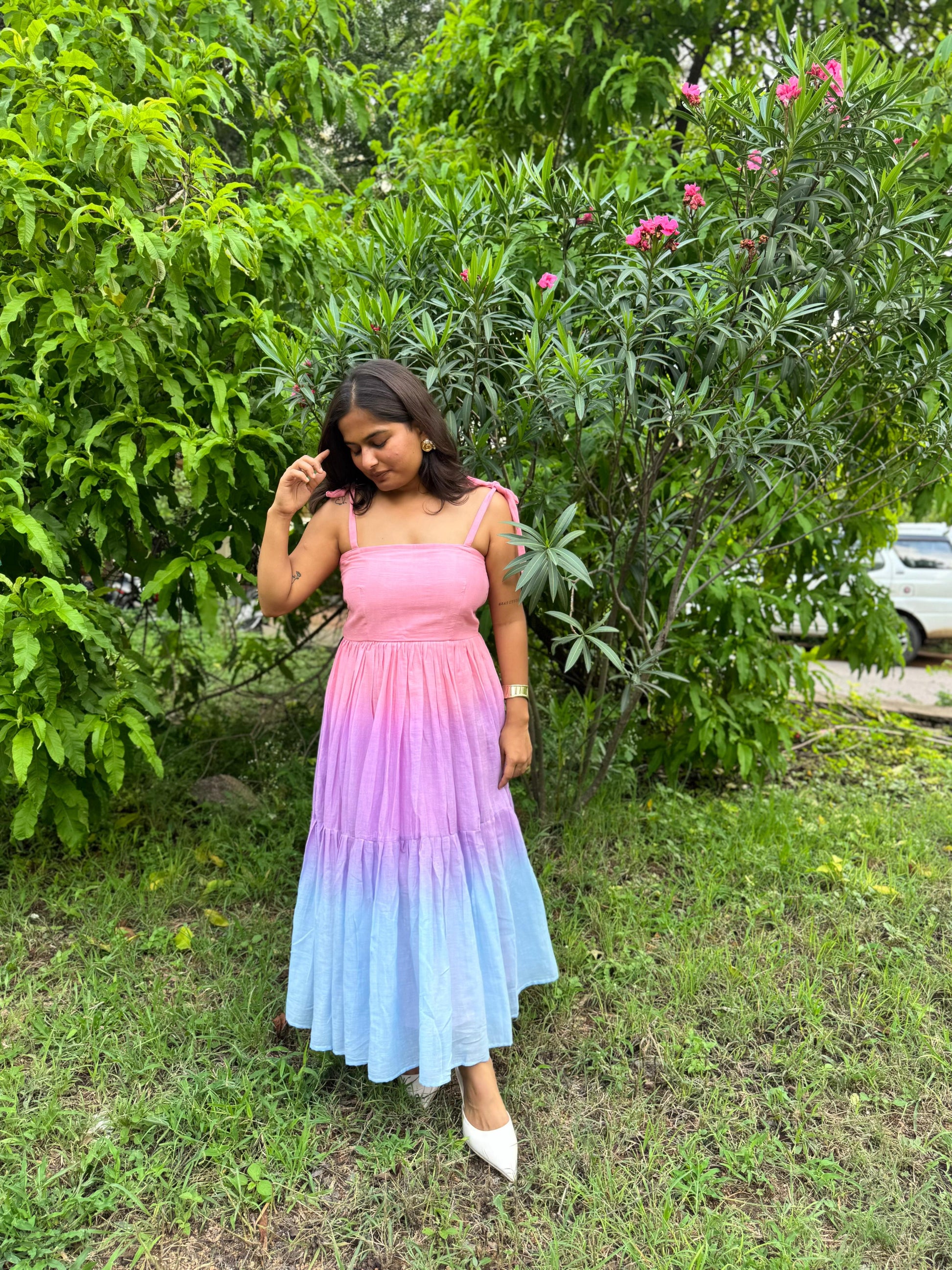 Pink and lavender blush midi dress - wearendlessbloom