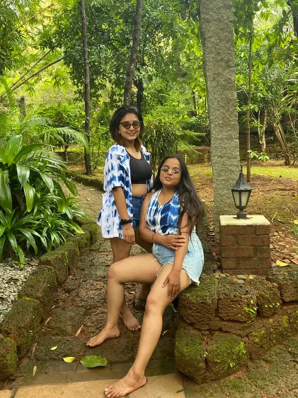 Blue And White Tie Dye Long Shirt - wearendlessbloom