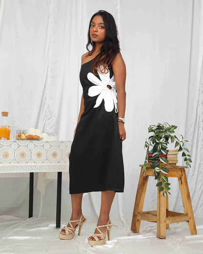 Black and White Cotton Dress - wearendlessbloom