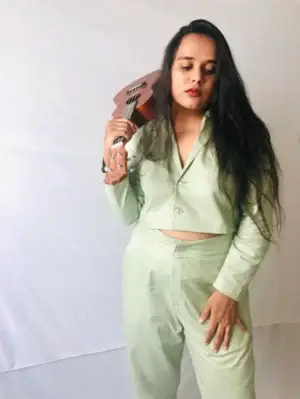 Green Persephone Cropped Blazer