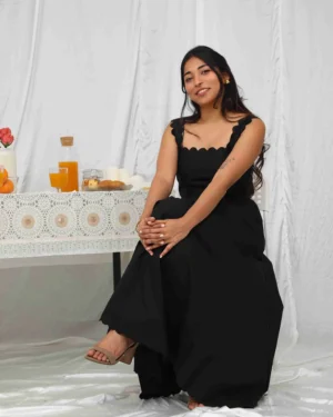 Flared Stylish Mirabelle Black Dress