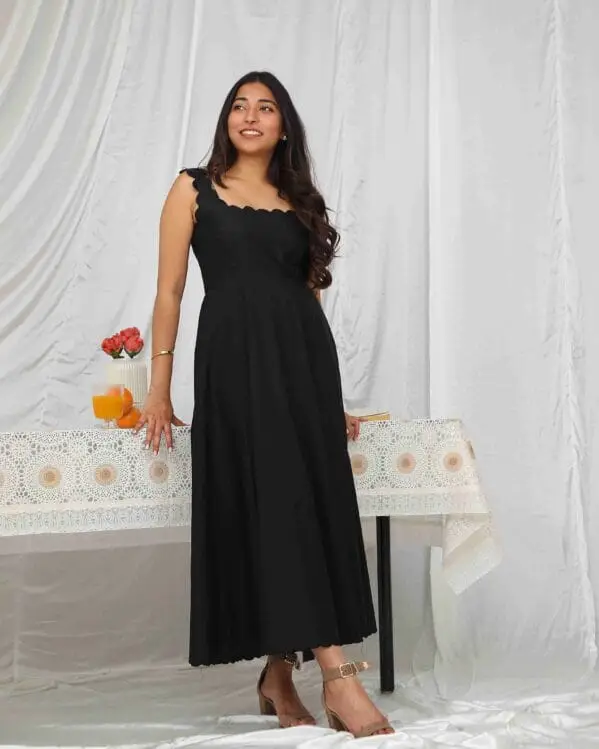 Flared Stylish Mirabelle Black Dress