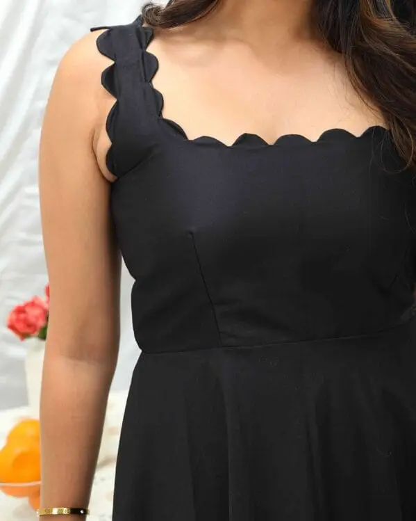 Flared Stylish Mirabelle Black Dress
