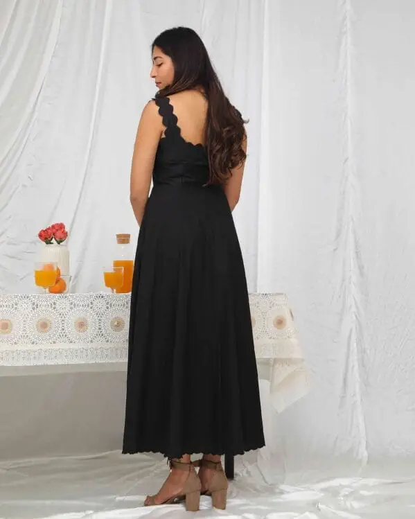 Flared Stylish Mirabelle Black Dress