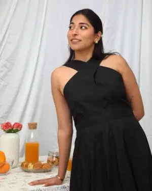Black Criss Cross Cotton Dress
